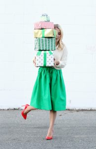 Monika Hibbs Kelly Green Partyskirt Holiday Style