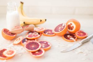 Sliced Blood oranges for smoothie