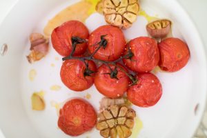 roasted tomatoes and garlic