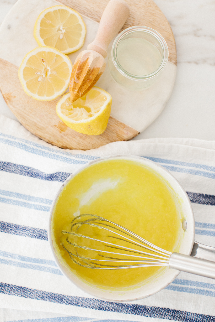 fresh lemon juice and lemon curd 
