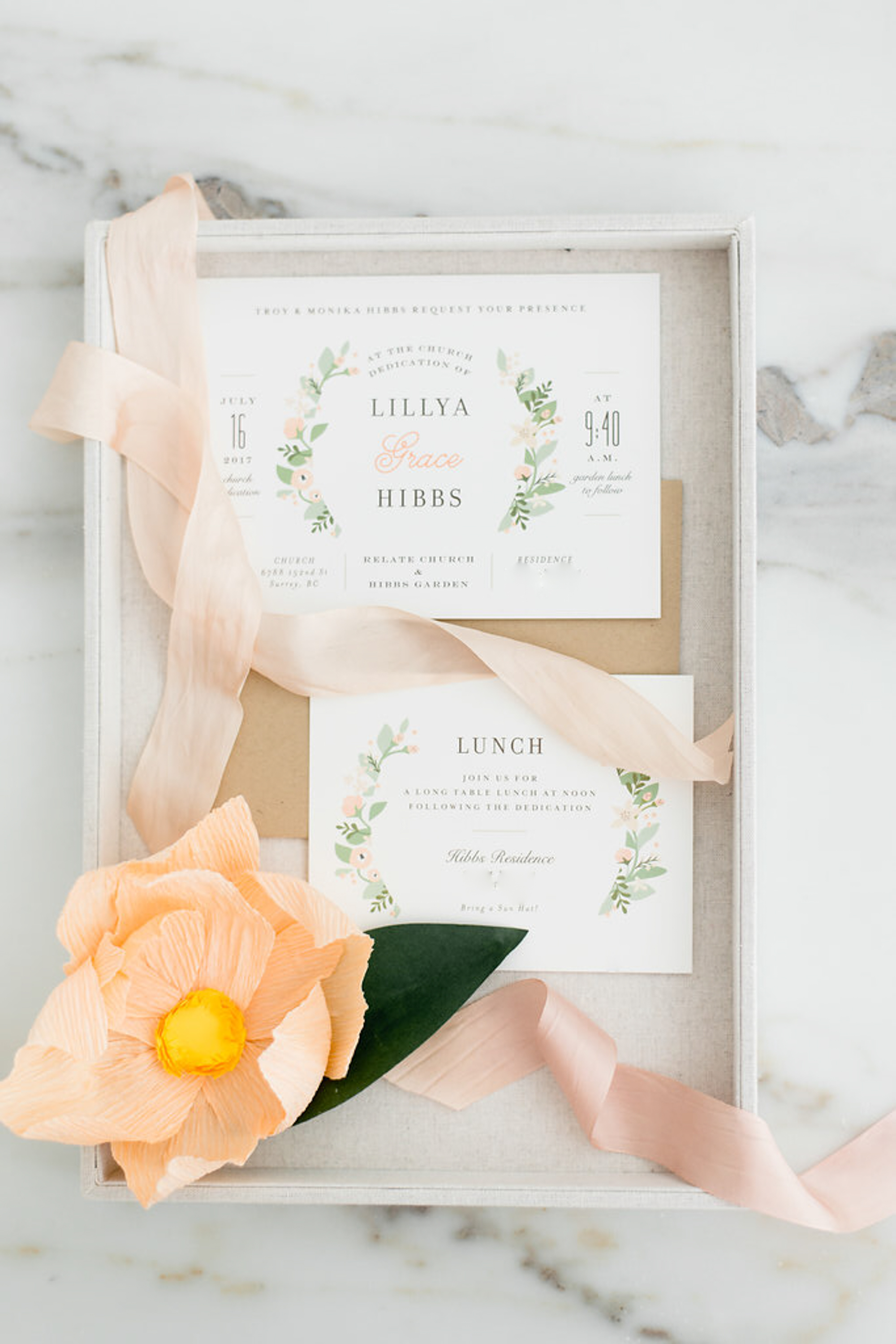 Invitations for garden party 
