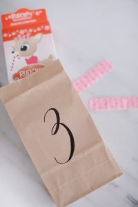 advent bag with treats