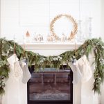 Mantel with stockings and glitter homes