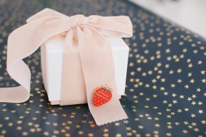 box wrapped with bow