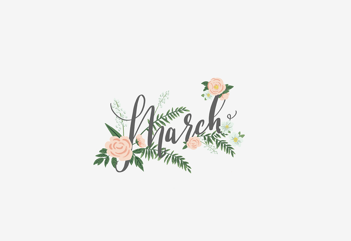 Hello, March! [Digital Wallpaper Download] - Monika Hibbs