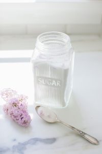 sugar jar with lilac