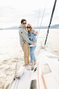 couple sailing
