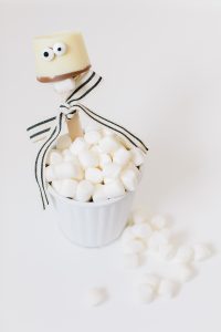 spooky white hot chocolate spoon