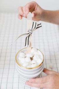 hot cocoa spoon in cup