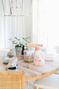 laundry soap and clothes pin on a table
