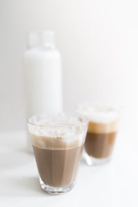 Almond Cashew Mylk Coffee Creamer latte glass