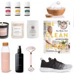 water bottle training shoes sports bra the clean plate magazine gwyneth paltrow cinderose essential oils crew neck sweater humidifier wellness goodness health