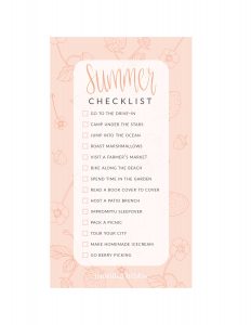 A Summer Checklist