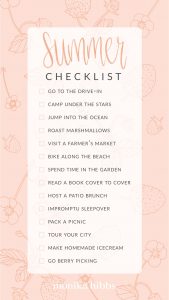 Summer Checklist Mobile To-do