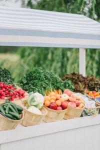 Peter rabbit outdoor party food table