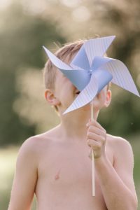 Boy with a pinwheel