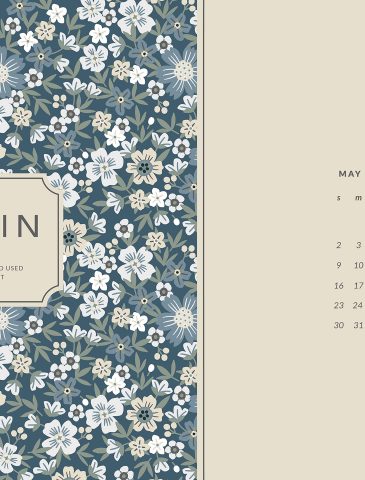 May Calendar - Blue Beige