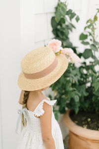 Lilly in sun dress and hat