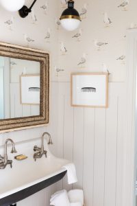 Bathroom Art, Sink, and Mirror