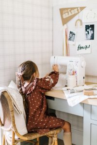 Lilly and Sewing Machine