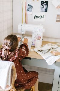 Lilly and Sewing Machine