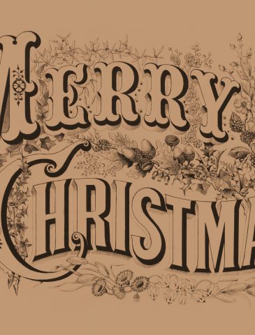 Merry Christmas TV Art - Caramel