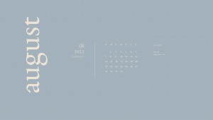 August Desktop Calendar Screensaver