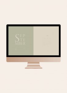 September Desktop Calendar